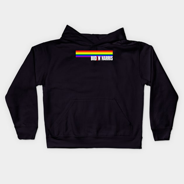 Biden Harris LGBT Pride Flag, Vote Biden Harris President, Joe And Kamala Supporter, 2020 Rainbow Pride LGBT Shirt Kids Hoodie by NooHringShop